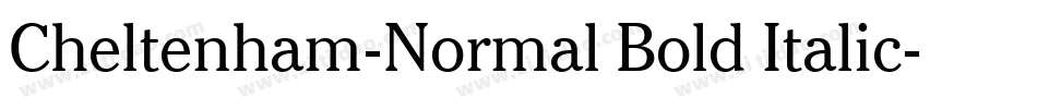 Cheltenham-Normal Bold Italic字体转换